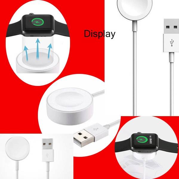 Carregador Magnético Para Smartwatch -1m Cabo De Carregamento USB