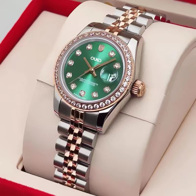Relógio Tipo Rolex Mulher - Verde