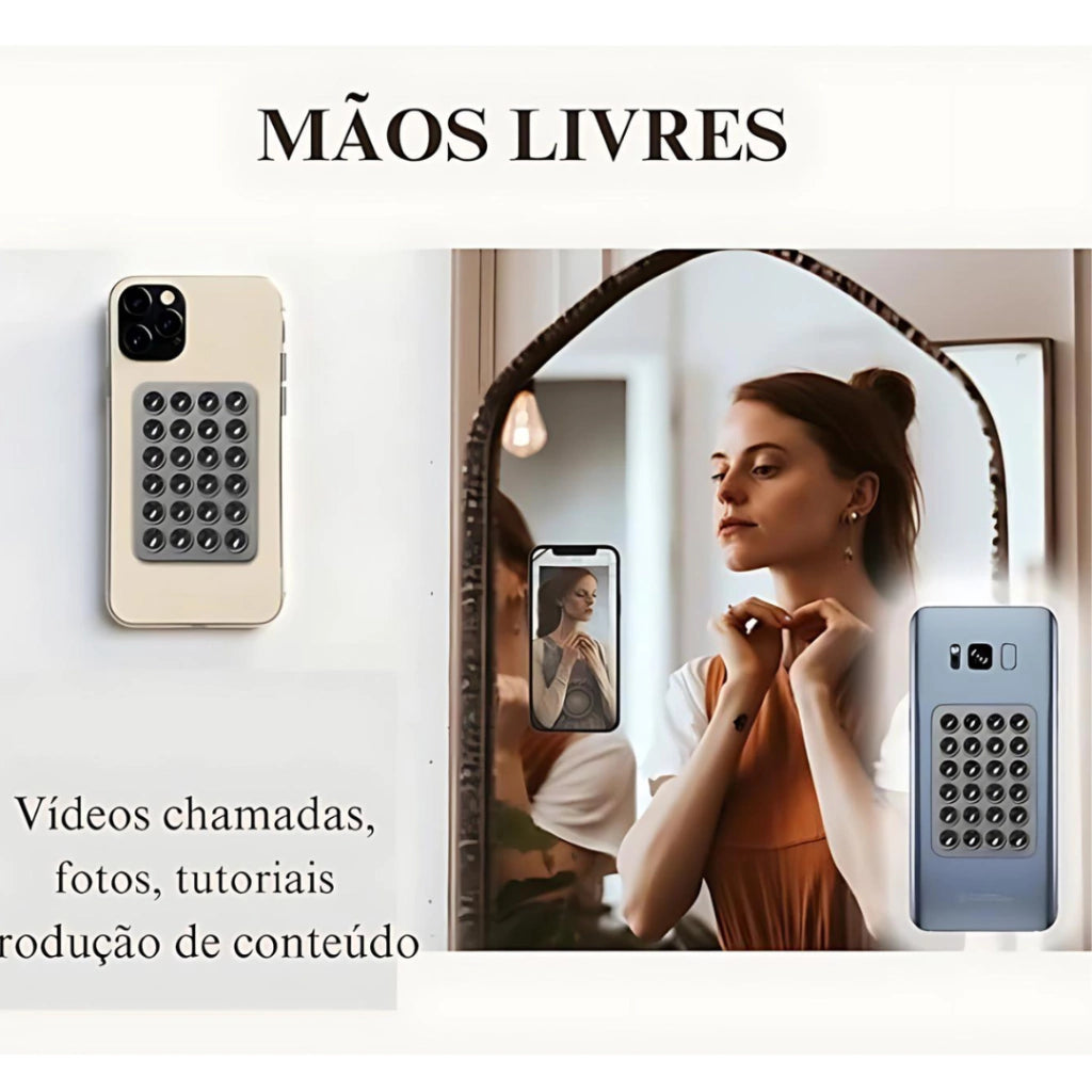 Pack de 10 Ventosas em Silicone para Telemóveis