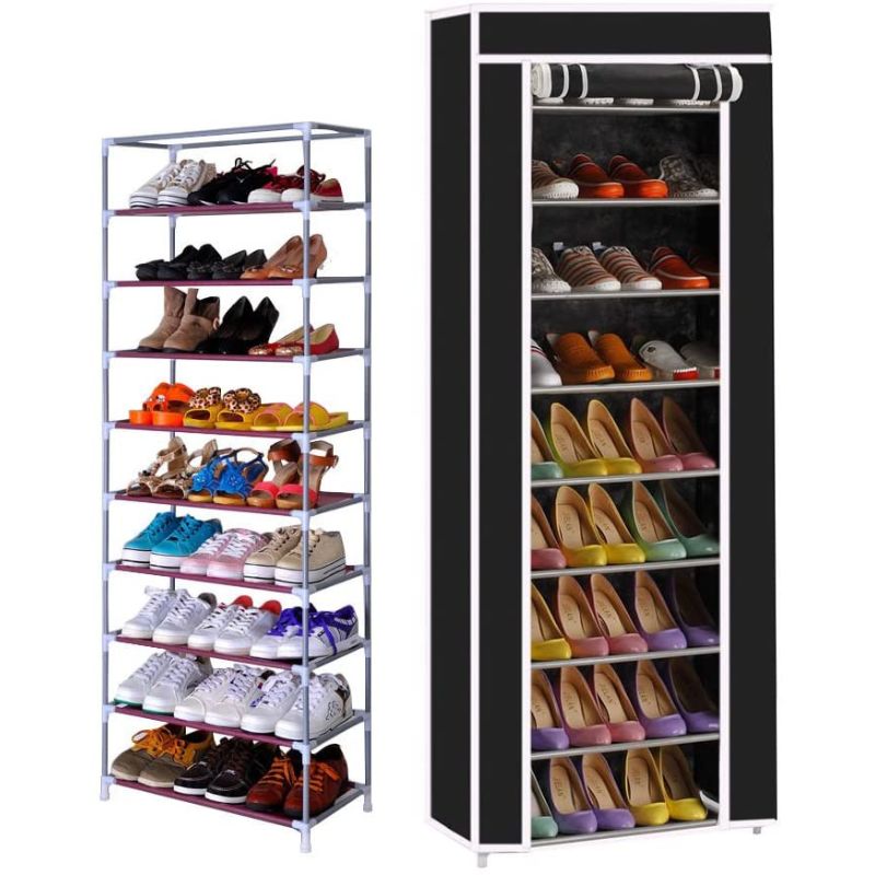 Sapateira com Cobertura para 27 Pares de Sapatos – 9 Prateleiras