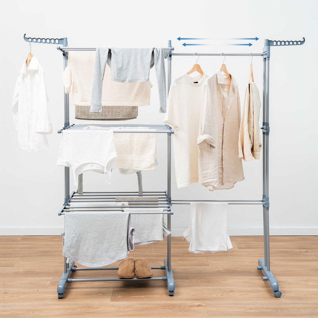 Estendal Vertical XL Extensível com Rodas – 30 Barras (22 m)