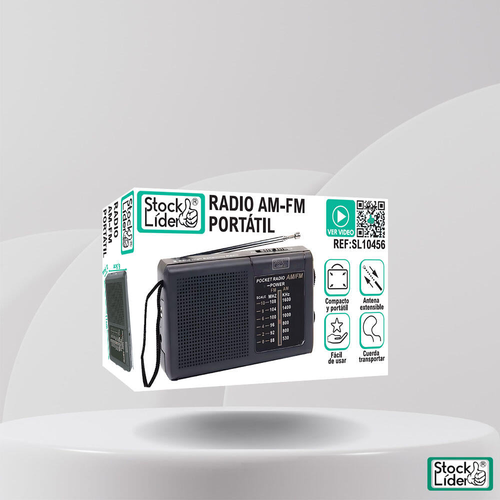 Rádio Portátil AM-FM – Leva a tua música para todo o lado