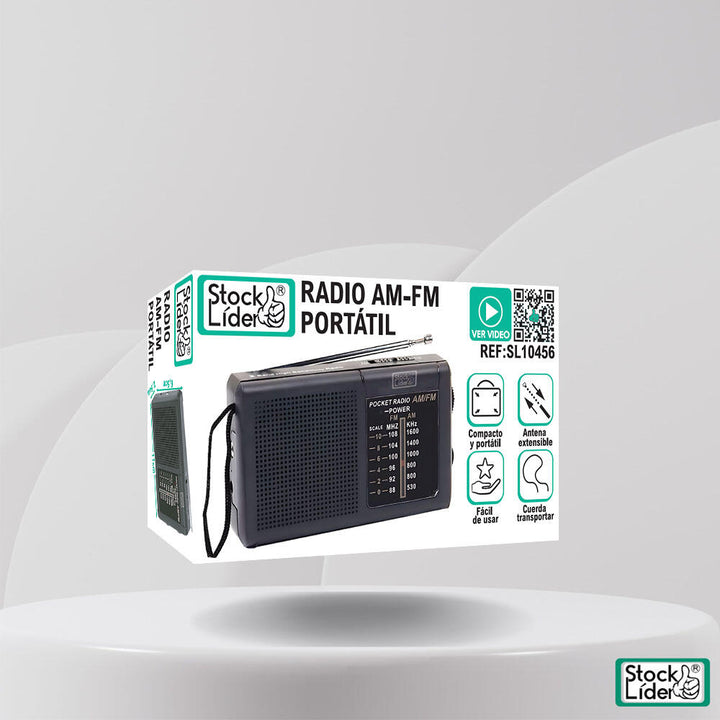 Rádio Portátil AM-FM – Leva a tua música para todo o lado
