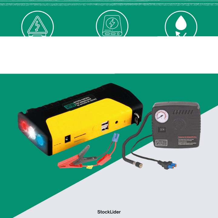 Arrancador para Carros com Compressor de Ar