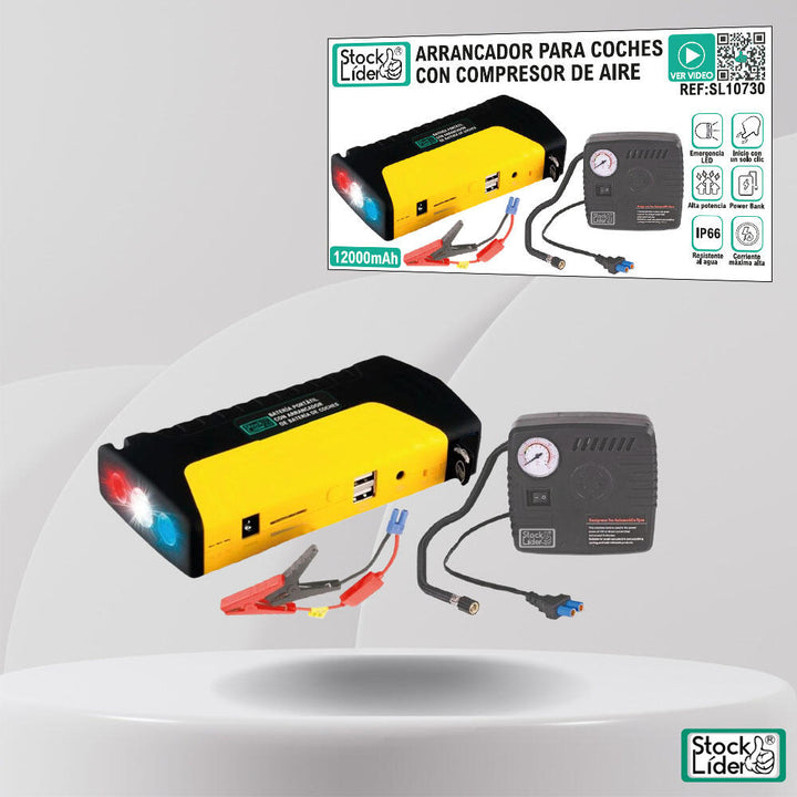 Arrancador para Carros com Compressor de Ar