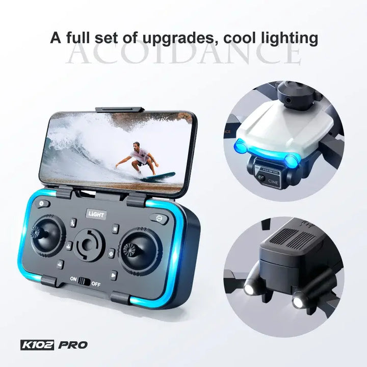 Mini Drone K102PRO com Câmara 4K HD