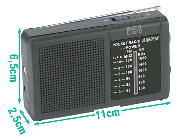 Rádio Portátil AM-FM – Leva a tua música para todo o lado