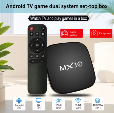 Android TV Box Mini MX10 | Smart TV 4K com Wi-Fi 2,4 GHz