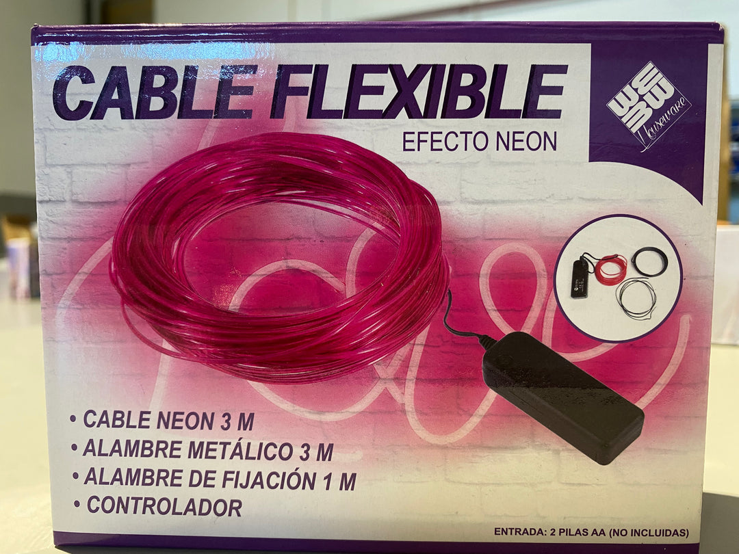 Cabo flexível efeito Néon 3m