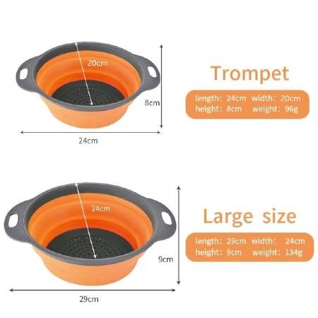 Coador de Silicone Dobrável de Frutas Legumes