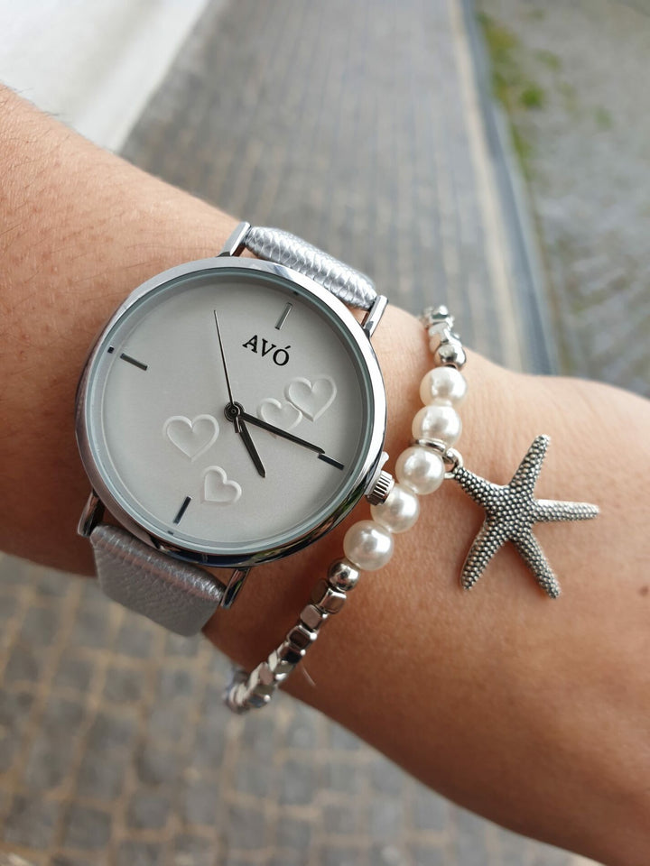 Relógio avó love ecopele