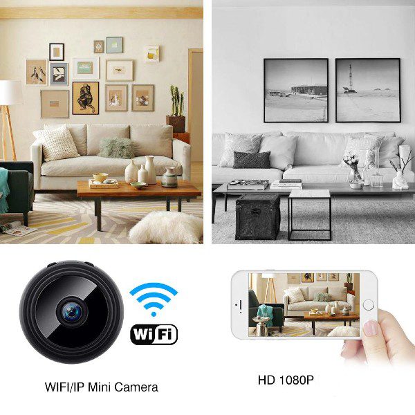 Mini Câmara de Vigilância Wi-Fi sem Fios