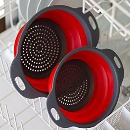 Coador de Silicone Dobrável de Frutas Legumes