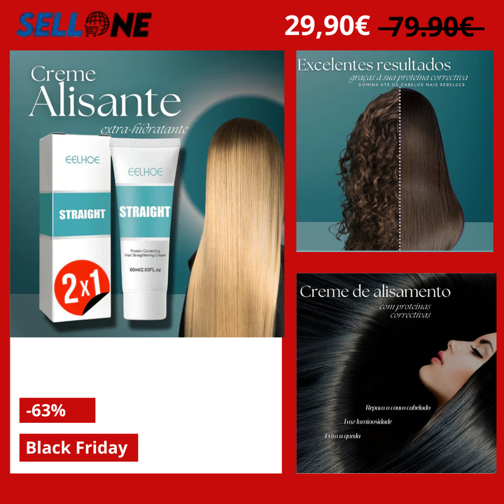 StraightHair - Creme Alisador (OFERTA 2 POR 1)