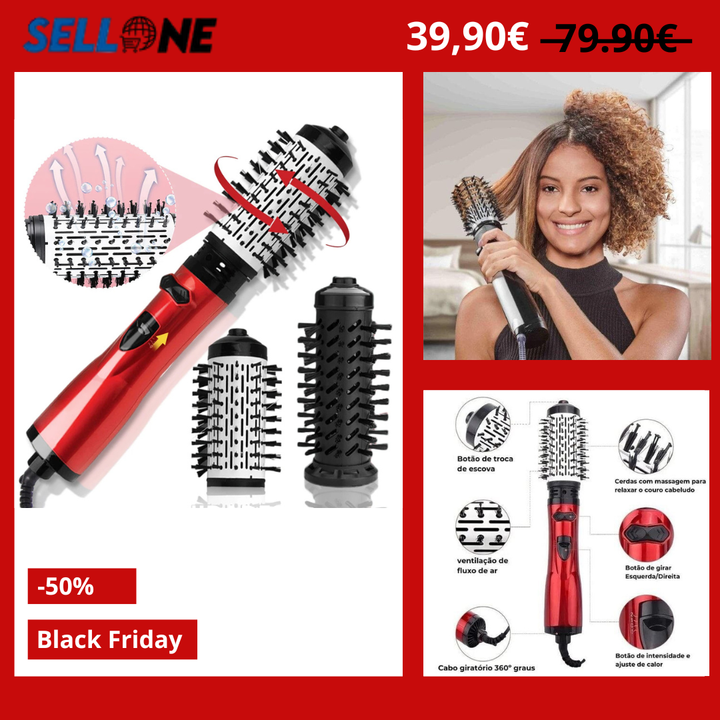 Escova Rotativa Automática 3EM1 Profissional