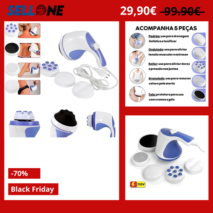 Massajador Orbital Eliminador Queima De Gordura Celulite