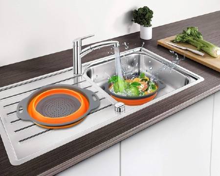 Coador de Silicone Dobrável de Frutas Legumes
