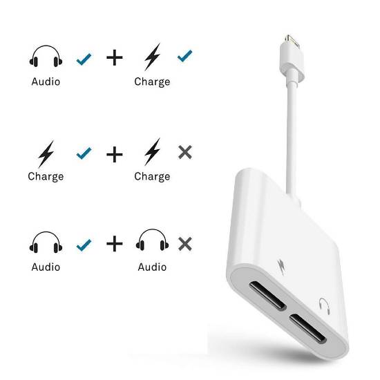 Adaptador De Áudio 2EM1 para Iphone