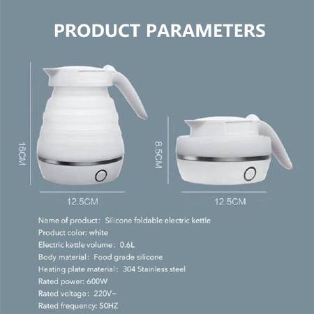 Chaleira Elétrica Dobrável Portátil de Silicone