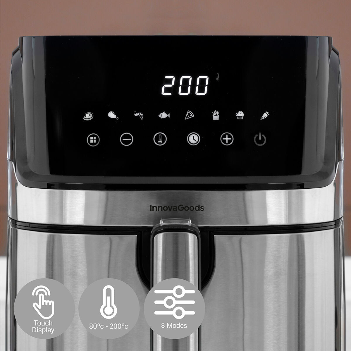 Fritadeira Air Fryer Fryinn Pro 5500 Preto Aço inoxidável 1700 W 5,5 L
