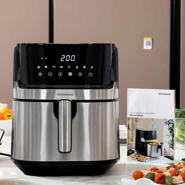 Fritadeira Air Fryer Fryinn Pro 5500 Preto Aço inoxidável 1700 W 5,5 L