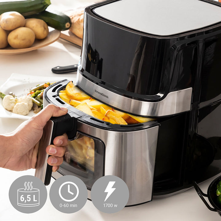Fritadeira Air Fryer Fryinn View 6500 Preto Aço inoxidável 1700 W 6,5 L