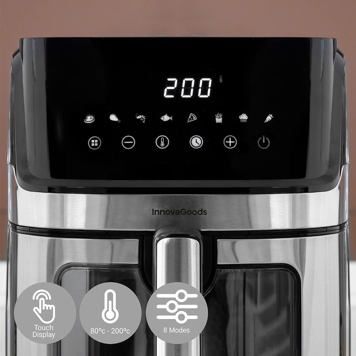 Fritadeira Air Fryer Fryinn View 6500 Preto Aço inoxidável 1700 W 6,5 L
