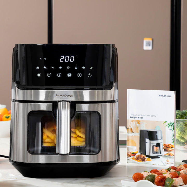 Fritadeira Air Fryer Fryinn View 6500 Preto Aço inoxidável 1700 W 6,5 L