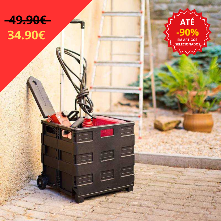 Carrinho de Compras Dobrável com Rodas