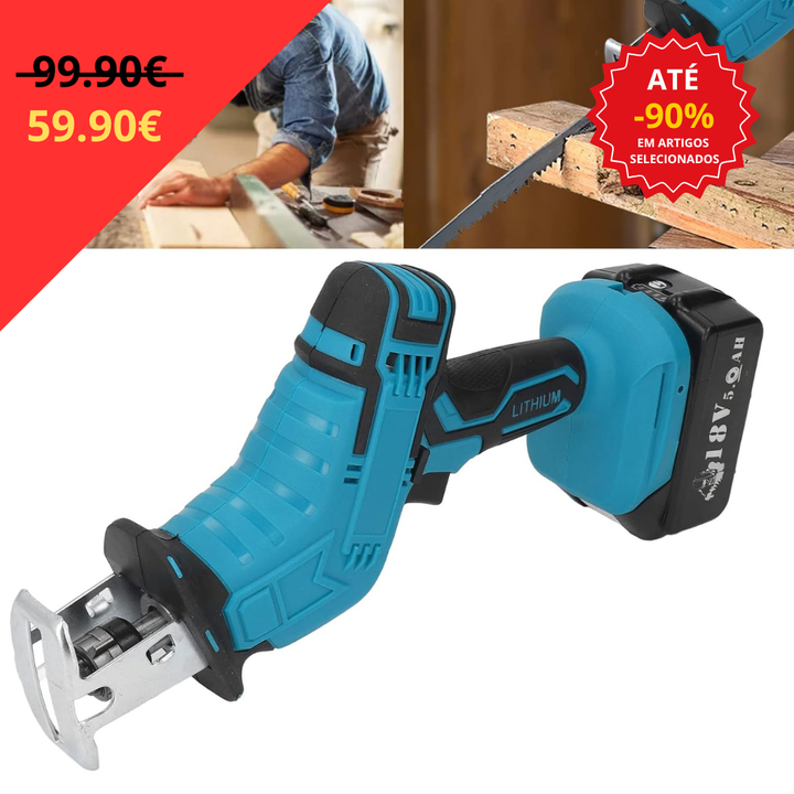 Serra Elétrica Portátil com 2 Baterias