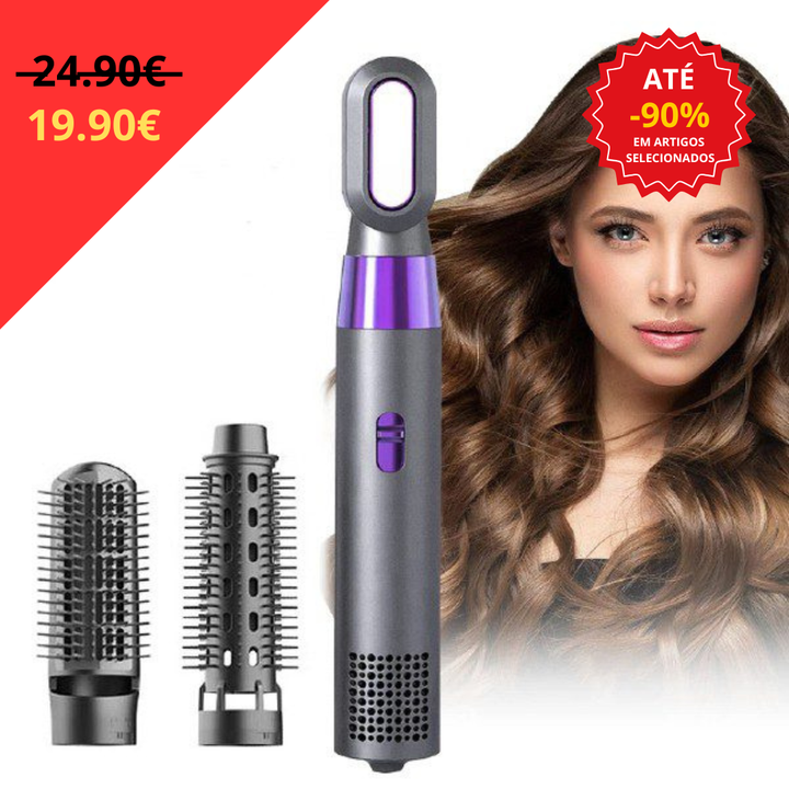 Escova e Secador de Cabelo 3EM1