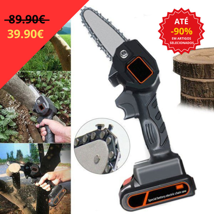 Motosserra Elétrica Portátil - 2 Baterias