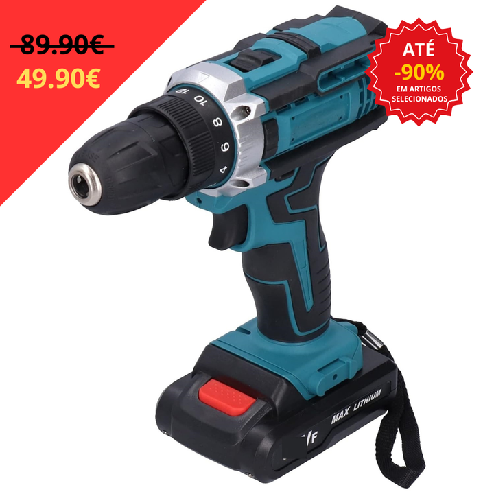 Aparafusadora Portátil com 2 Baterias