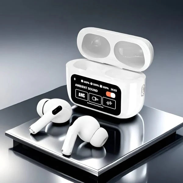 Airpods A9 Pro Ecrã Tátil e Cancelamento de Ruído