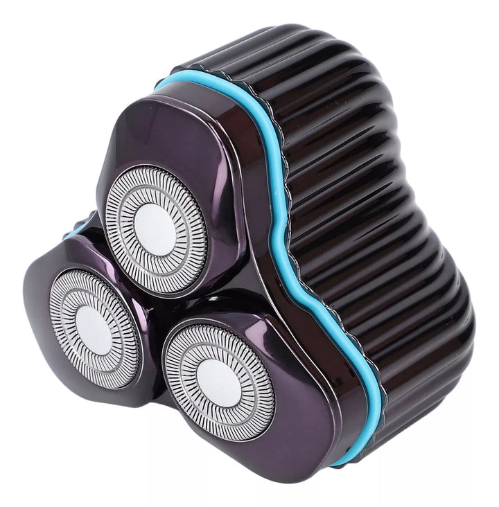 Aparador de Barba Rotativo 3D com 3 Cabeças Flutuantes