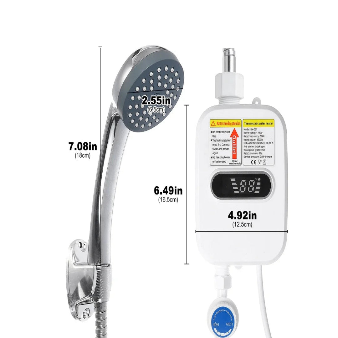 Aquecedor de Água Instantânea com Chuveiro