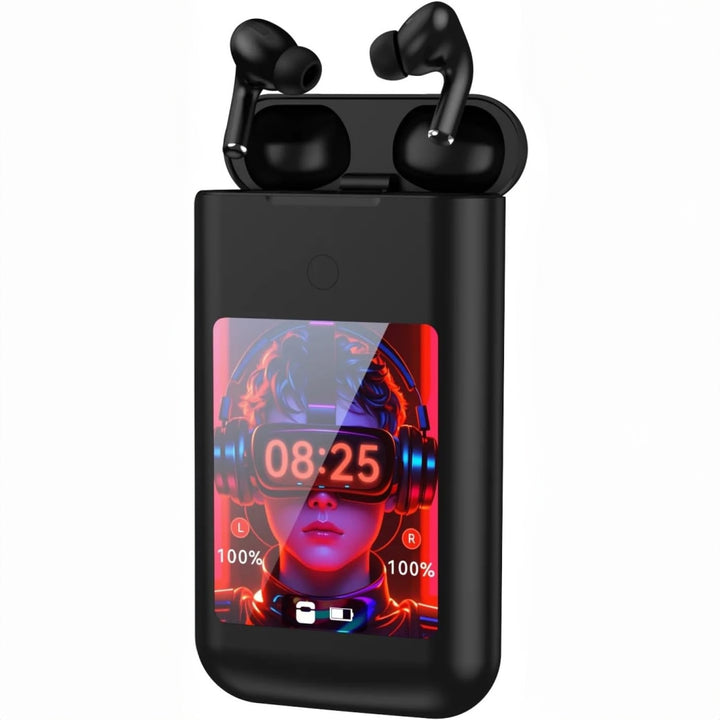 Auriculares Bluetooth com Ecrã Touch e Caixa Powerbank
