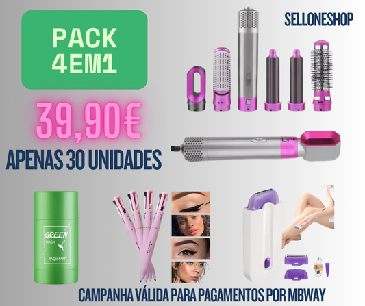 PACK 4 EM 1 - Escova 5EM1 Tipo Dyson