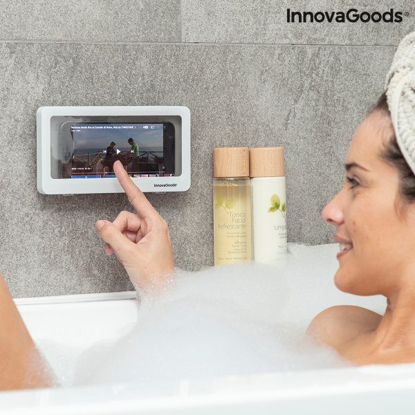 Capa Impermeável com Suporte de Parede para Smartphone Cashower