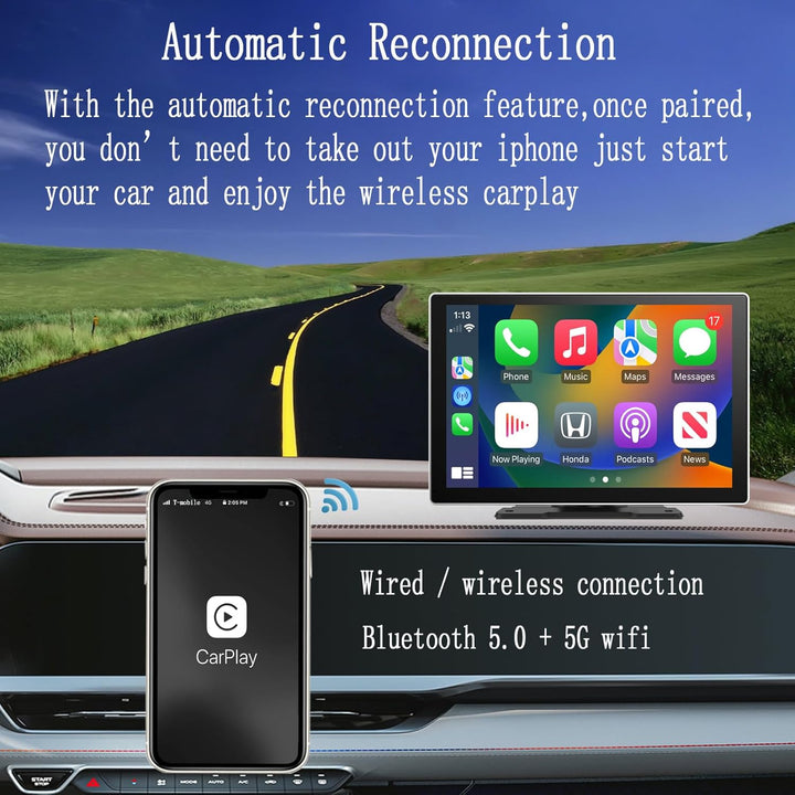 Carplay Q-CA770 Portátil Android Auto 4K - Oferta Câmera Traseira