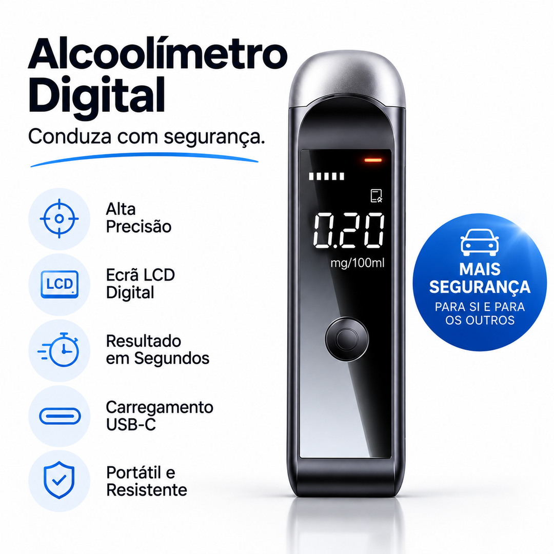 Alcoolímetro Digital Profissional