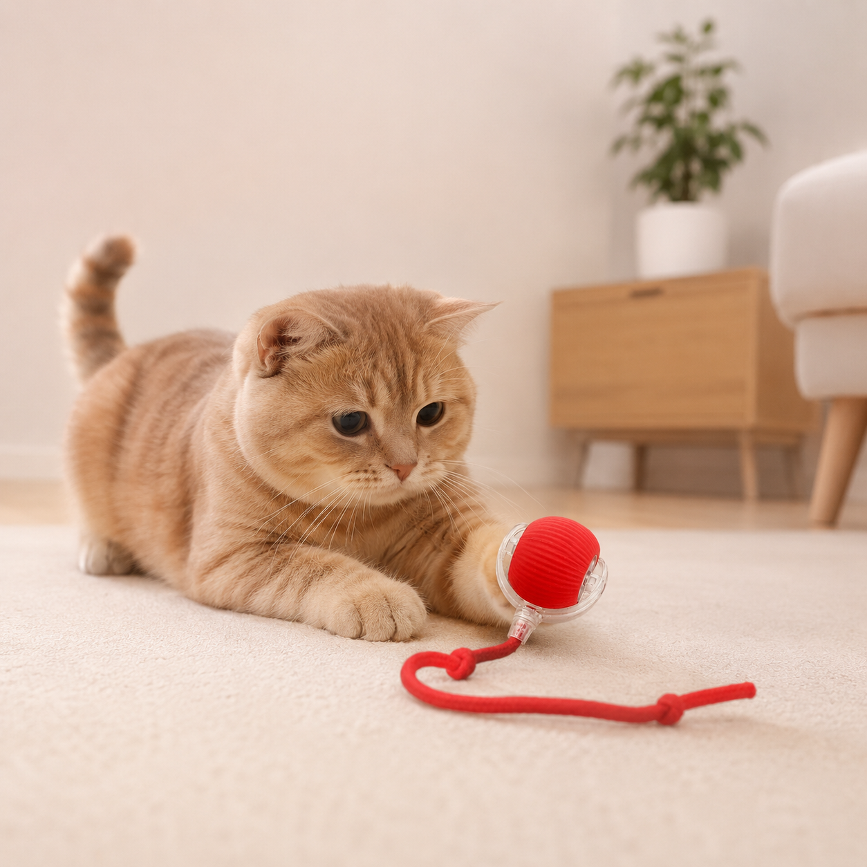Bola de Caça Eletrónica para Gatos