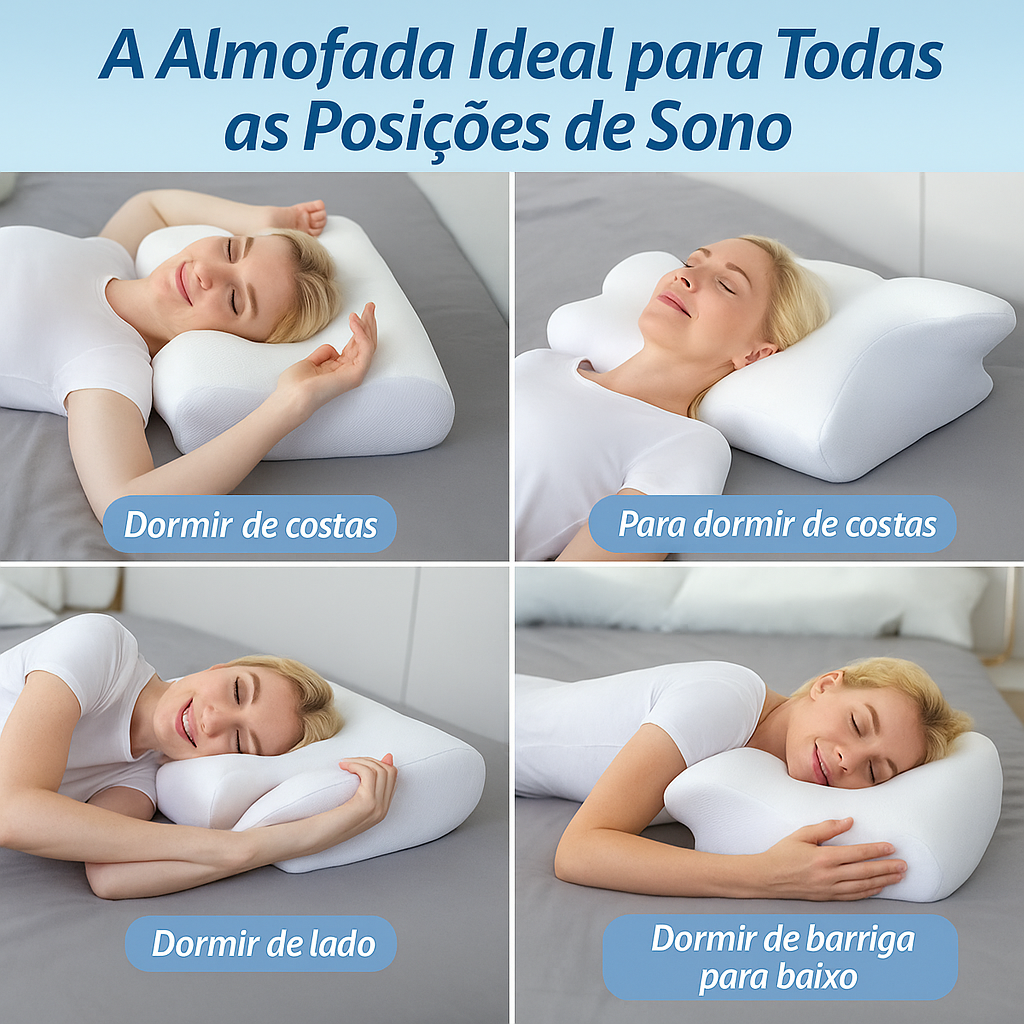 Almofada Cervical Ortopédica 2 em 1 — Conforto Ergonómico