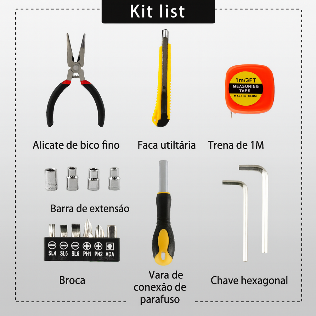 Luz Solar Multifuncional COB LED com Kit de Ferramentas