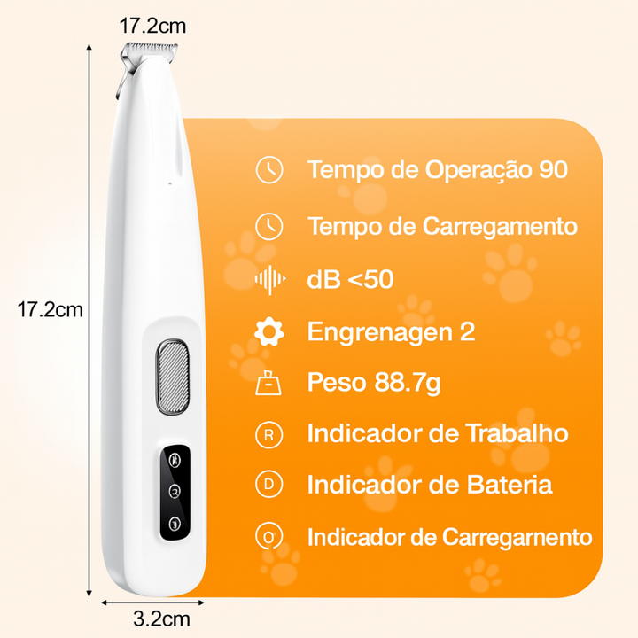 Máquina de Corta-Pelos Profissional para Animais