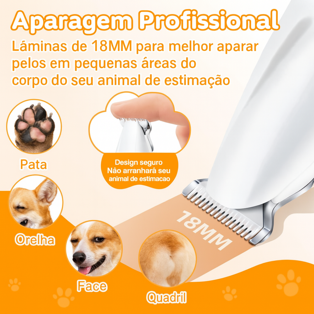 Máquina de Corta-Pelos Profissional para Animais