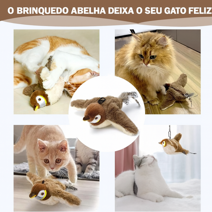 Brinquedo Interativo Pássaro Voador para Gatos