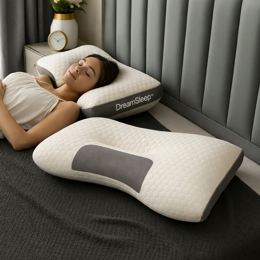 Almofada DreamSleep™ – Dorme melhor. Acorda sem dores