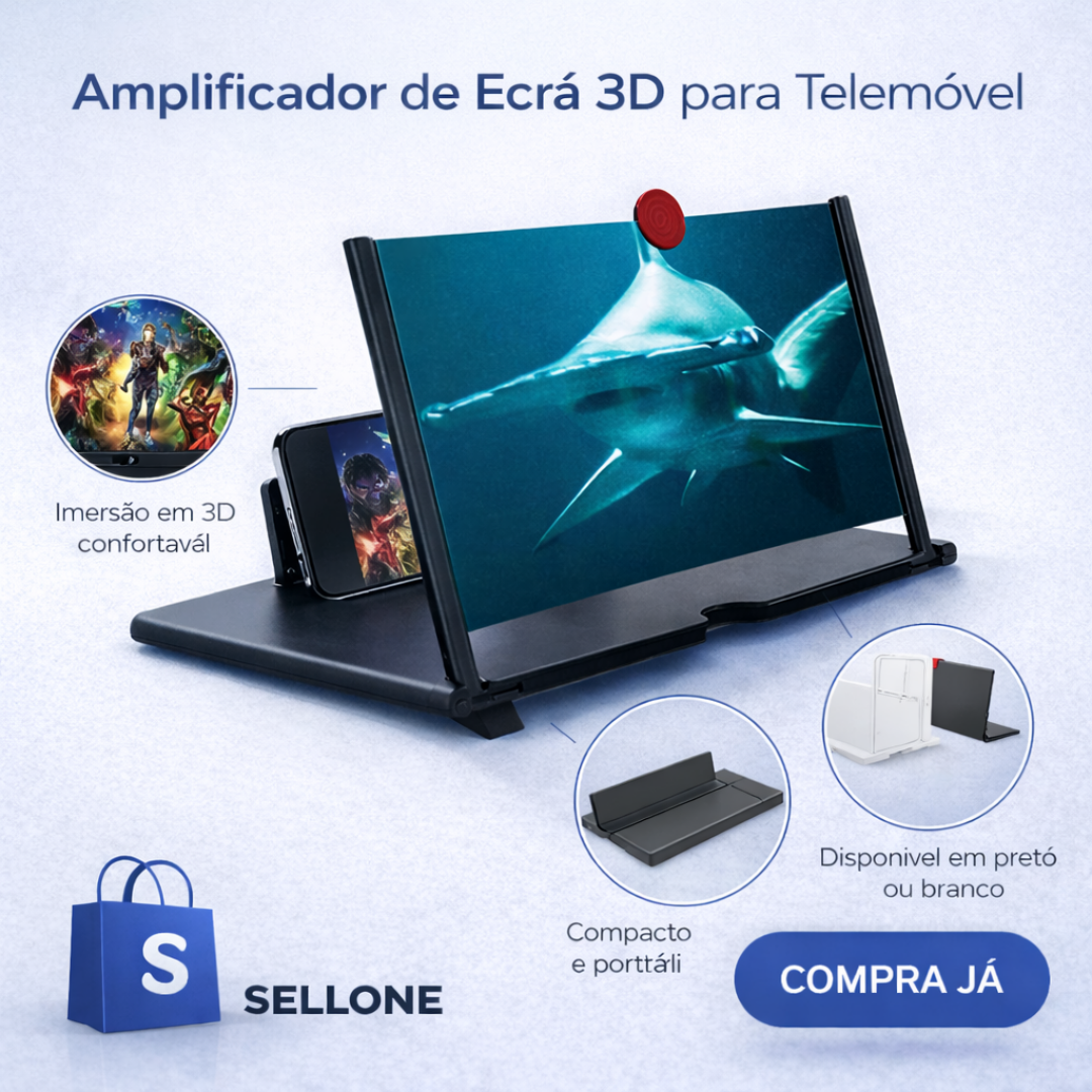 Amplificador de Ecrã 3D para Telemóvel (220×180mm)