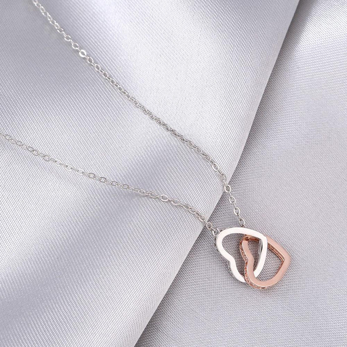 Colar Elo Eterno + Caixa Presente Rosa Preservada